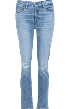 Flash Sale 7 For All Mankind Mid Waist Skinny Jeans Roxanne | Blue... | | Little Soho