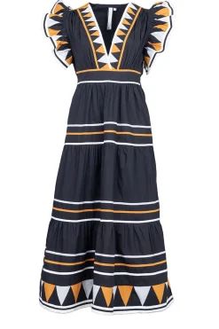 Store Scarlett Poppies Midi Dress Tricolore | Black... | | Little Soho