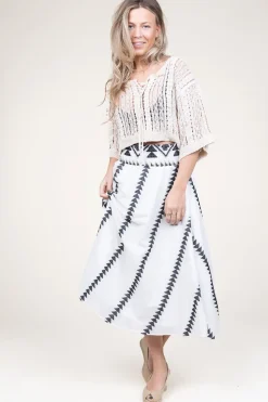 Best Sale Kocca Midi Skirt Met Print Bonosa | Black & White... | | Little Soho