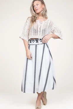 Best Sale Kocca Midi Skirt Met Print Bonosa | Black & White... | | Little Soho