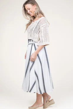Best Sale Kocca Midi Skirt Met Print Bonosa | Black & White... | | Little Soho
