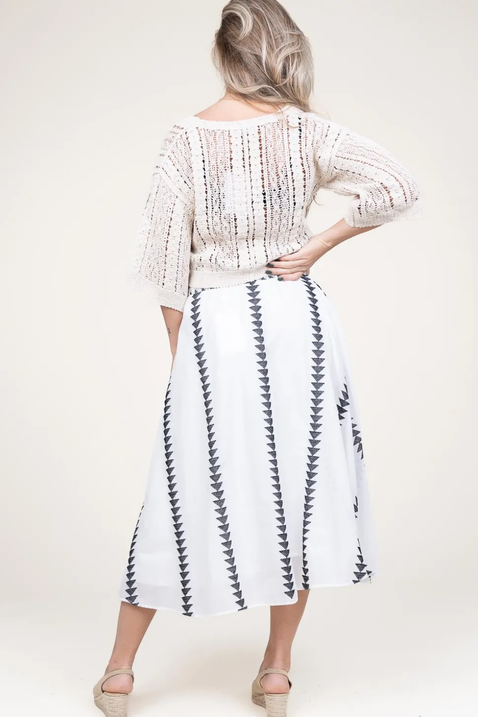 Best Sale Kocca Midi Skirt Met Print Bonosa | Black & White... | | Little Soho