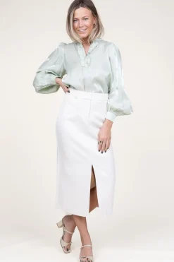 Shop Aaiko Midi Skirt Salana | White... | | Little Soho