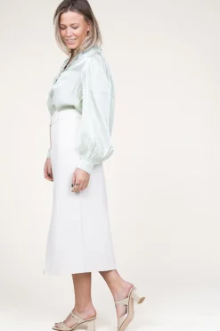 Shop Aaiko Midi Skirt Salana | White... | | Little Soho
