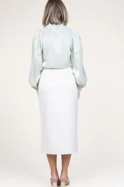 Shop Aaiko Midi Skirt Salana | White... | | Little Soho