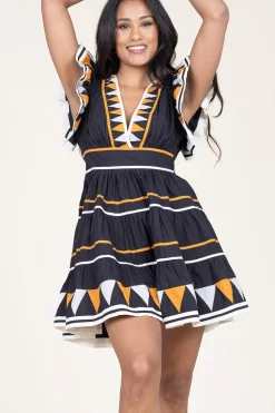 Sale Scarlett Poppies Mini Dress Tricolore | Black... | | Little Soho