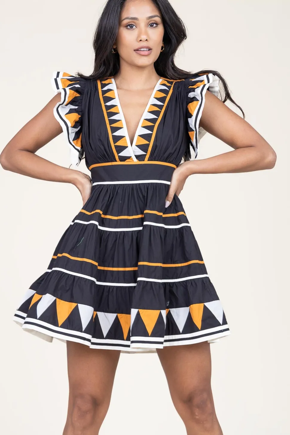 Sale Scarlett Poppies Mini Dress Tricolore | Black... | | Little Soho