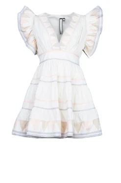 New Scarlett Poppies Mini Dress Tricolore | Natural... | | Little Soho