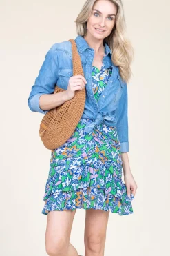 Clearance Suncoo Mini Dress With Print Clarine | Blue... | | Little Soho