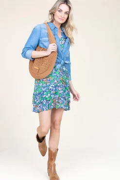 Clearance Suncoo Mini Dress With Print Clarine | Blue... | | Little Soho