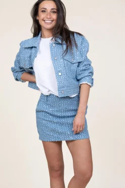 Fashion Second Female Mini-Skirt With Sequins Lemara | Blue... | | Little Soho