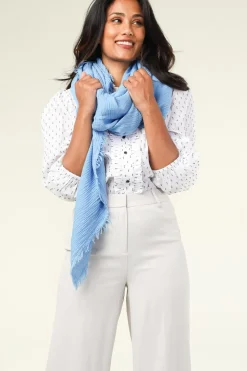 Best Bianca van Leur Shawls Muslin Xl-Shawl Mila | Blue... | | Little Soho