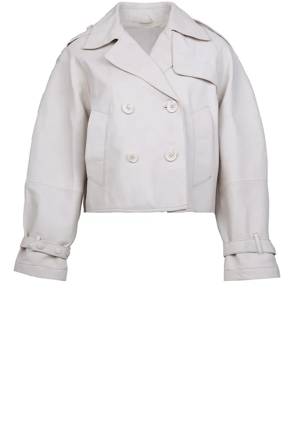 Outlet Alter Ego Nappa Leather Trenchcoat Florine | Natural... | | Little Soho