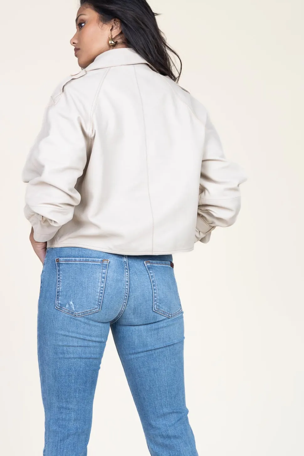 Outlet Alter Ego Nappa Leather Trenchcoat Florine | Natural... | | Little Soho