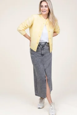 Cheap Co'Couture Non-Stretch Denim Skirt Vika | Grey... | | Little Soho