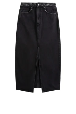 Cheap Co'Couture Non-Stretch Denim Skirt With Studs Vika | Black... | | Little Soho