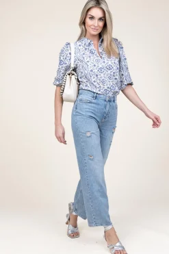 Best Kocca Non-Stretch Straight Jeans Odetta | Blue... | | Little Soho