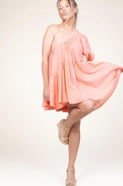 Shop Devotion One-Shoulder Dress Gloria | Orange... | | Little Soho