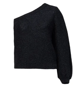 Fashion ba&sh One-Shoulder Lurex Top Galvin | Black... | | Little Soho