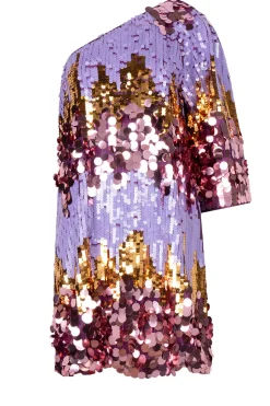 Store Dante 6 One-Shoulder Sequin Dress Dynamique | Purple... | | Little Soho