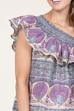 Discount Antik Batik One-Shoulder Top With Print Tala | Yellow... | | Little Soho