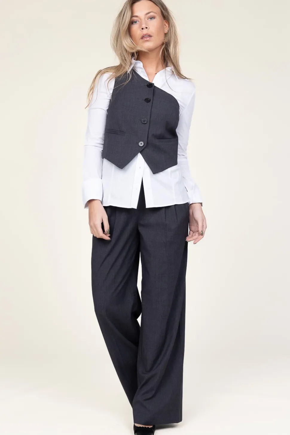 Sale Co'Couture One-Shoulder Waistcoat Vida | Grey... | | Little Soho