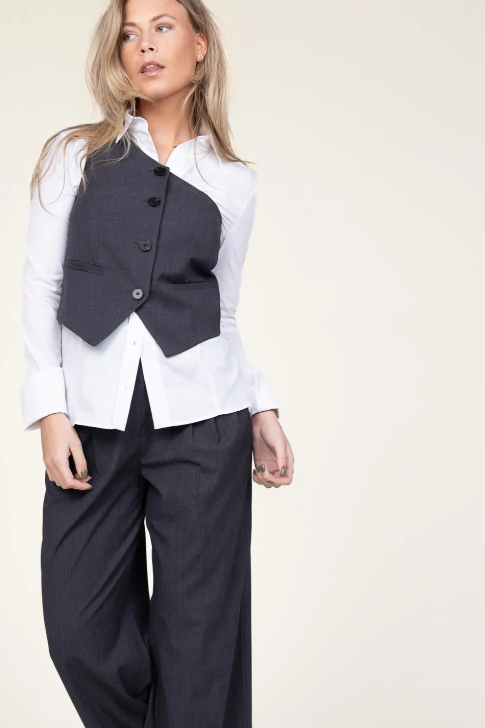 Sale Co'Couture One-Shoulder Waistcoat Vida | Grey... | | Little Soho