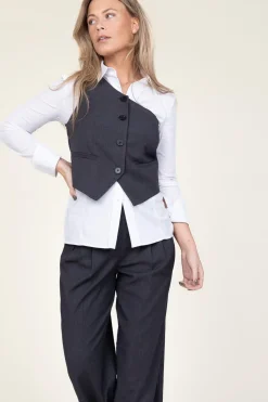 Sale Co'Couture One-Shoulder Waistcoat Vida | Grey... | | Little Soho