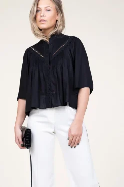 Cheap Suncoo Openwork Blouse Love | Black... | | Little Soho