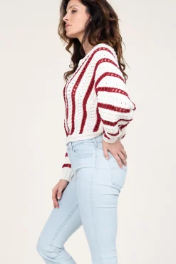 Clearance ba&sh Openwork Cotton Sweater Gardy | Natural... | | Little Soho