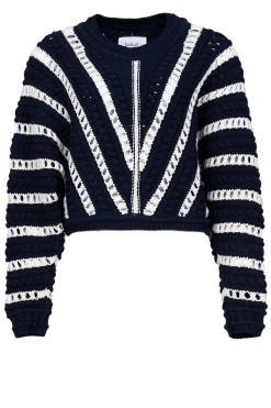 Online ba&sh Openwork Cotton Sweater Gardy | Blue... | | Little Soho