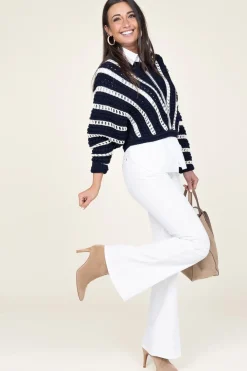 Online ba&sh Openwork Cotton Sweater Gardy | Blue... | | Little Soho