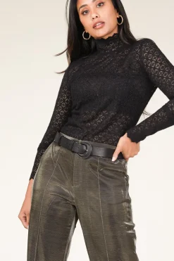 New Dante 6 Openwork Jacquard Top Como | Black... | | Little Soho