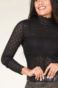 New Dante 6 Openwork Jacquard Top Como | Black... | | Little Soho