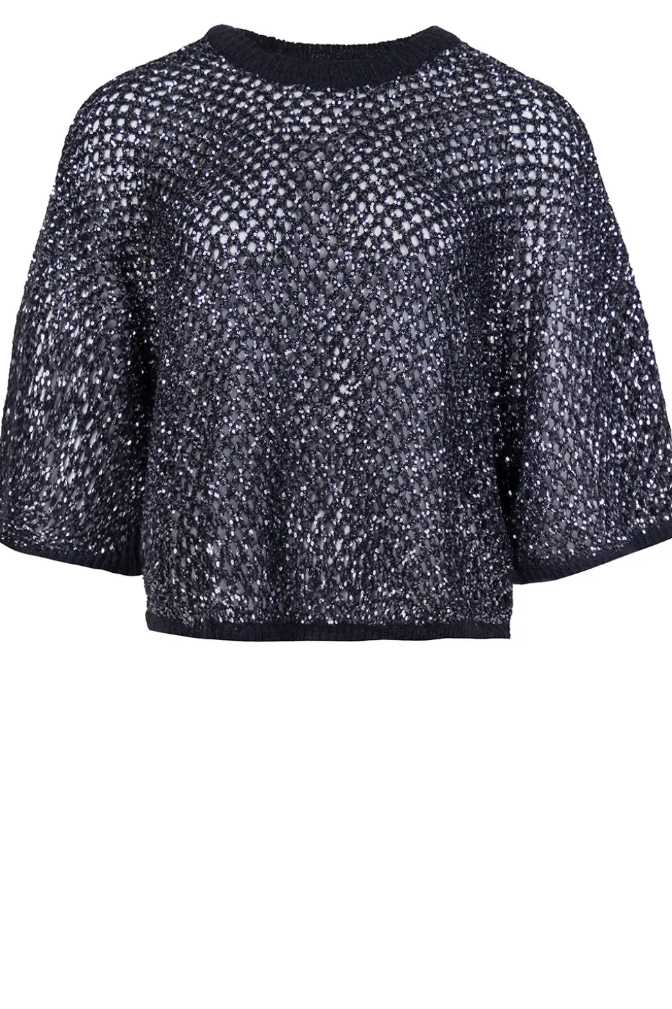 Best Sale ba&sh Openwork Top With Lurex Nate | Black... | | Little Soho