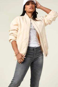 Outlet Patrizia Pepe Oversized Bomber Jacket Freya | Natural... | | Little Soho