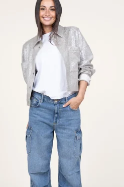 Clearance IRO Oversized Metallic Jacket Suzel | Silver... | | Little Soho