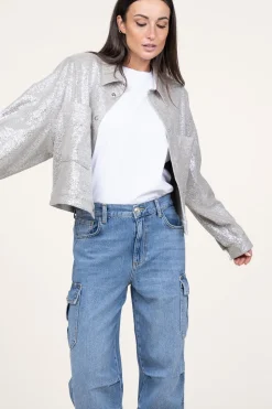 Clearance IRO Oversized Metallic Jacket Suzel | Silver... | | Little Soho