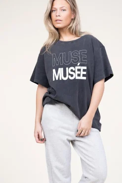 Store Copenhagen Muse Oversized T-Shirt With Logo Muse | Black... | | Little Soho