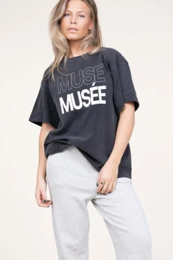 Store Copenhagen Muse Oversized T-Shirt With Logo Muse | Black... | | Little Soho