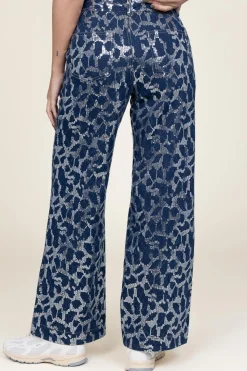 Outlet Co'Couture Pants With Sequins Segal | Blue... | | Little Soho