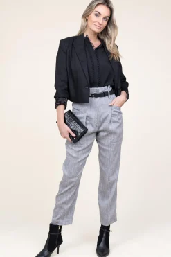 Best Sale IRO Paperbag Pants In Linen Blend Zinah | Grey... | | Little Soho