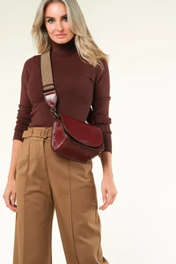 Clearance Gianni Chiarini Patent Leather Crossbody Bag Tara | Bordeaux... | | Little Soho