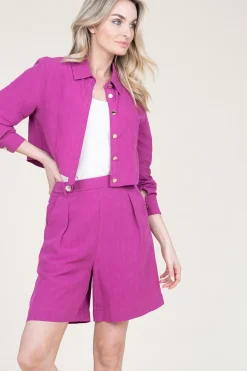 Online Liu Jo Pinstripe Bermuda Short Trapani | Purple... | | Little Soho