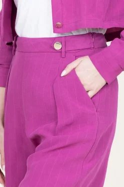 Online Liu Jo Pinstripe Bermuda Short Trapani | Purple... | | Little Soho