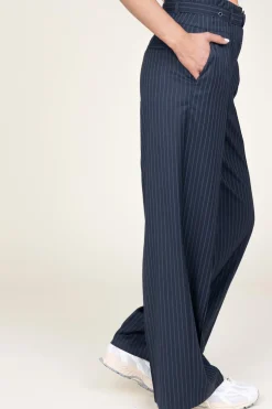 Fashion Co'Couture Pinstripe Trousers Blue | Blue... | | Little Soho