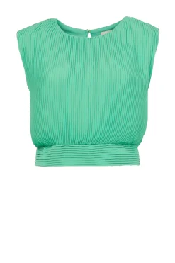 Store Liu Jo Pleated Cropped Top San Vito | Green... | | Little Soho