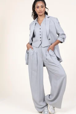 Online Herskind Pleated Trousers In Linenblend Lotus | Grey... | | Little Soho