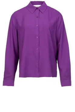 Online ba&sh Plisse Blouse Monica | Purple... | | Little Soho