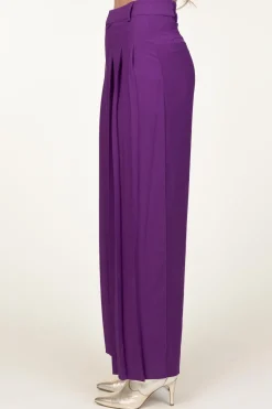 Fashion ba&sh Plisse Trousers Miley | Purple... | | Little Soho